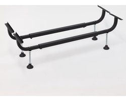Potenset | Zwart staal | 1 persoons lattenbodem | Breedte en hoogte Verstelbaar