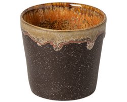 Poterie servies by Casafina op vintage culinair Frans aardewerk geïnspireerd bruin geglazuurd lungo kopje Mocha Latte