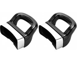 Pothandvat - 2 Stuks - zwart en zilver - Voorkomt Dat je Handen Verbranden - Hittebestendig En Slijtvast - Voor Thuis Keukengereedschap - Geschikt voor stoomboot en melkkan - Drie gaten - handvat van de pot