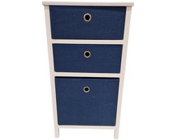 Potimarron paris - opbergkast met 3 stoffen lades Ladekast Blauw