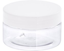 Potje 100ml 1x - Kunststof Pot Leeg met Schroefdeksel Cosmetica, Hobby - PET - Navulbaar