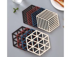 Potonderzetters - Siliconen Onderzetter Mat set - Multifunctioneel keukengereedschap - vaatmatten en placemats - Gemakkelijk te Haken en op te Bergen - Hittebestendig - Antislip -Vaatwasmachinebestendig - voor pannen - lepel en hete potten - 8 stuks