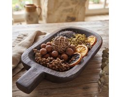 Potpourri gift set met houten trog - Potpourri van kamille, lavendel, gedroogde citroen- en sinaasappelschijfjes - Strooidecoratie - Landelijke woonaccessoires