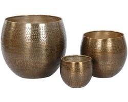 Pottenset Home ESPRIT Gouden Aluminium 47 x 47 x 40,5 cm