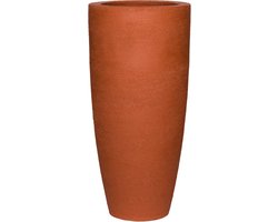 Pottery Pots bloembak voor binnen en buiten - terra kleur - fiberstone rond 37 x 80 hoog - plantenbak bloempot plantenpot