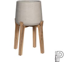 Pottery Pots Bloempot Feet High Beige-Grijs D 55 cm H 82.5 cm