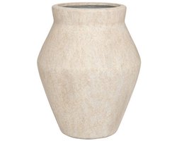 Pottery Pots Bloempot Fleuri High M, Travertine Beige D 55 cm H 68 cm Opening 33cm