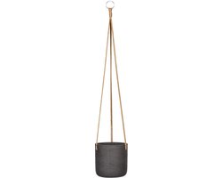Pottery Pots Bloempot-Hangpot Charlie M Grijs-Zwart D 15 cm H 14.5 cm (om op te hangen)