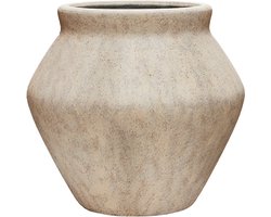 Pottery Pots Bloempot Mineral Fleuri S, Travertine Beige, Diameter 46cm Hoogte 46cm Opening 27.5cm