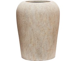 Pottery Pots Bloempot Mineral Lena S, Travertine Beige D 43 cm H 61 cm Opening 23 cm