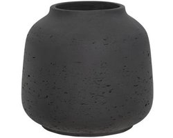 Pottery Pots Bloempot-Vaas Grijs-Zwart-Black Washed D 17.5 cm H 16 cm