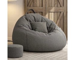 Pouf Fauteuil Relax en Coton & Lin – Confort Premium avec rembourrage