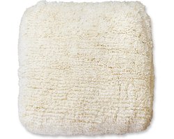 Poufs&Pillows beni ouarain vloerkussen - wit kussen - handgeweven unieke vloerkussen uit wol - Gevuld geleverd