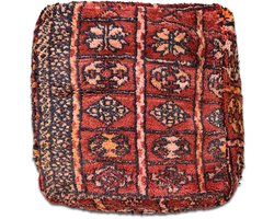 Poufs&Pillows Handgemaakte kussens - Bohemian vloerkussen - handgeweven unieke kelim uit wool - Gevuld geleverd - k1049