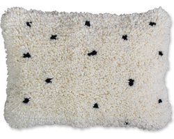 Poufs&Pillows - Handgeweven Marokkaans kussen Gestipt - 50 x 30 cm - vervaardigd uit wol