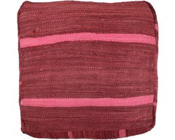 Poufs&Pillows Marokkaans kelim vloerkussen - Uniek en handgemaakt - 60x60x20 CM - Gevuld geleverd - Kleurrijk palletkussen - k1697