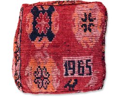 Poufs&Pillows Marokkaans vloerkussen - Bohemian kussen - handgeweven unieke poef uit natuurlijke materialen - Gevuld geleverd k877