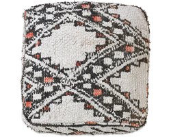 Poufs&Pillows Marokkaans vloerkussen - Bohemian poef - handgeweven unieke kelim uit natuurlijke materialen - Gevuld geleverd k1516