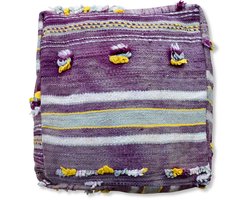 Poufs&Pillows Marokkaans vloerkussen - Uniek en handgemaakt - 60x60x20 CM - Gevuld geleverd - Kleurrijk palletkussen k1451