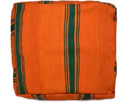 Poufs&Pillows vintage vloerkussen - Bohemian poef - handgeweven unieke kelim uit natuurlijke materialen - Gevuld geleverd k1377