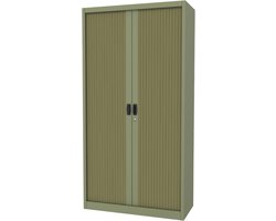 Povag Archiefkast met slot - Kantoorkast - Roldeurkast - 195x100x45 cm - Groen