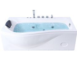 POZUELOS - Hoekbubbelbad met LED - Wit - 170 x 90 cm - ABS