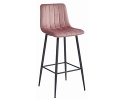 POZZA kruk - donkerroze fluweel / zwarte poten x 2