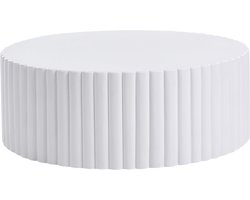 POZZA - Salontafel - Wit - ø 117 cm - Lichtbeton