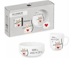 ppd - Beker & Kommetje Home Is Where My Cat Is - Cat Lovers Set