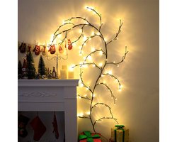 Prachtige LED Takkenrank Wandlamp -2meter lang 144 LED-lampen - Geschikt voor Binnen en Buiten - 8 Verlichtingsmodi - Flexibel en Decoratief-bruin