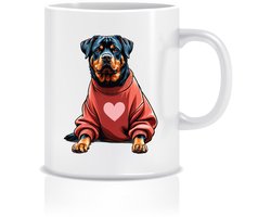 Prachtige Rottweiler in Sweater Mok - Perfect geschenk voor hondenliefhebbers