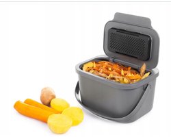 Practic Mini Bini - Bioafvalbak - inhoud 4,5 liter - grijs