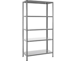 Practo Home - Opbergrek - metaal - Metal Rack galva - Multifunctioneel - 180 x 90 x 40 cm - 5 x 80kg