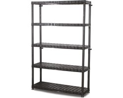 Practo rek Plasti Rack 120, 185 x 120 x 40 cm, 5 legborden, zwart