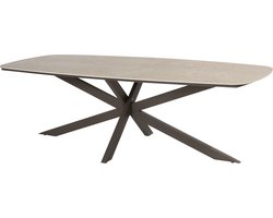 Prado dining tuintafel 240x105xH75 cm terre met keramisch deens ovaal blad Taste 4SO