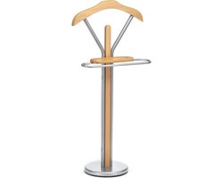 Praktische Dressboy voor Heren - Kledingrek met Kleerhanger en Broekhanger in Beukenkleur
