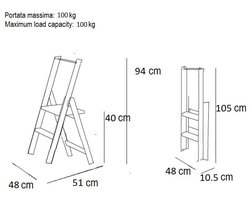 Praktische en Functionele Trapladder van Massief Beukenhout