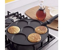 Precisie Home - Pancake Pannenkoekenpan - 7 Koppen - Marmeren Anti-aanbaklaag - Inductie Compatibel