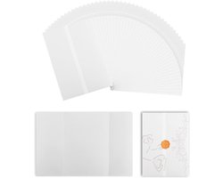 Prefolded Vellum Jackets voor A5 Uitnodigingen - Translucent Parchment Paper voor Bruiloften, Baby Showers en Verjaardagen - 50 Stuks