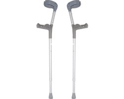 Premis Cumfy Elleboogkruk – Soft Anatomisch Handvat - Zilver / Grijs - Per Paar