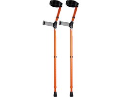 Premis elleboogkrukken paar standaard softgrip handgreep (oranje)