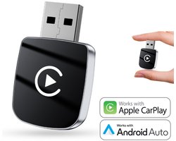 Premium 2-in-1 Carplay Dongle - Draadloos Apple Carplay & Android Auto - Android Auto Dongle - Extra Klein Model - Snelle & Stabiele Connectie - Draadloos Carplay
