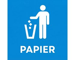 Premium Afvalsticker Papier - 98mm x 98mm - 1 stuk - Mat - Recycle sticker - Klikosticker - Kliko's - Rolcontainersticker - Otto - Container sticker - Afvalbak - Prullenbak - Afval - Afval sticker - UV- & Weerbestendig - Kunststof