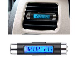 Premium Auto Klok - LCD Klok met Temperatuur - Auto Klokje Klein - Digitaal - Accessories