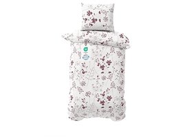 Premium Beddengoed 140 x 200 cm van 100% Katoen met Floral Design