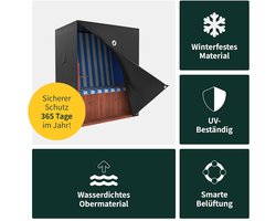 Premium beschermhoes voor strandkorf - winterbestendig - zwart - 600D Oxford - 90 x 120 x 155 cm