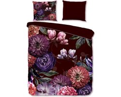 Premium Biologisch Katoen/Satijn Lits-jumeaux Dekbedovertrek Mayke Bordeaux | 240x200/220 | Luxe En Comfortabel | Hoogwaardige Kwaliteit