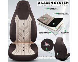 Premium Camper stoelhoezen voor Karmann Davis Lifestyle BC10 in Bruin/Beige (2 losse stoelen)