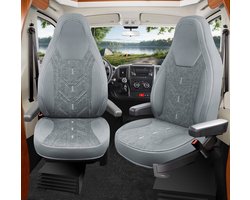 Premium Camper stoelhoezen voor Karmann Davis Lifestyle BC8 in Grijs (2 losse stoelen)