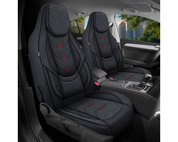 Premium Camper stoelhoezen voor Karmann Davis Lifestyle H4 in Zwart/Antraciet (2 losse stoelen)